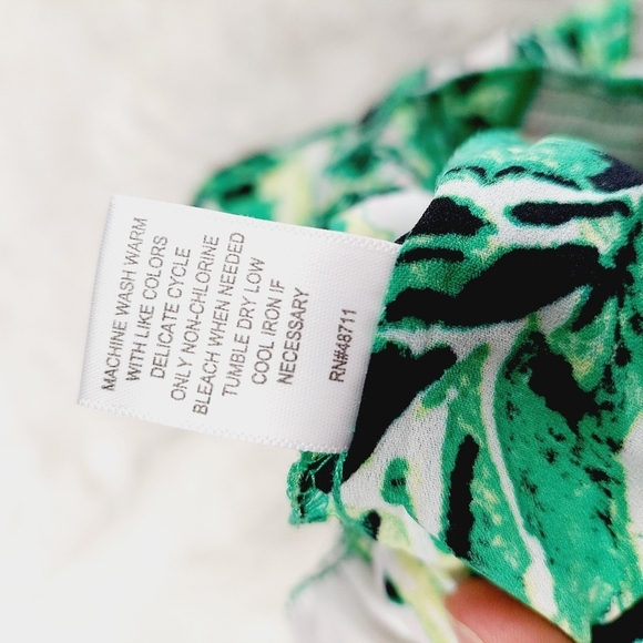 Ophelia Roe Green Tropical Leaf Pattern Sleeveless Summer Jumpsuit P6483 - Picture 7 of 8